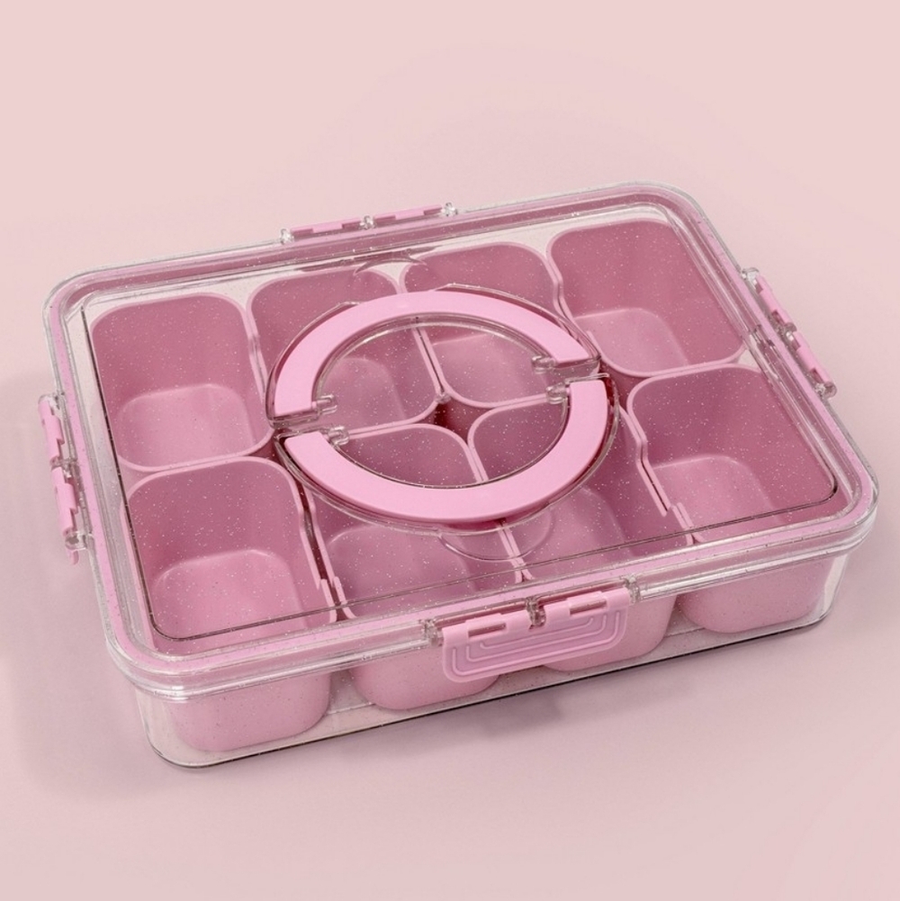 Cook With Color Sparkle Pink Snackle Box